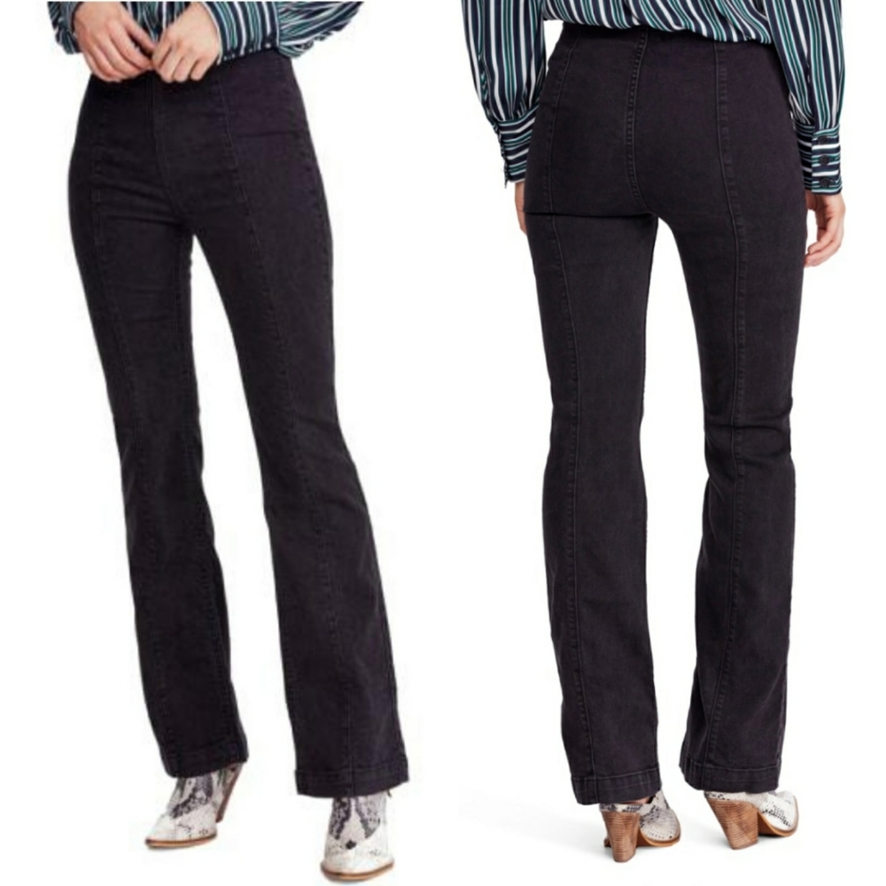 Free People Slim Pull-On Flare Pants
